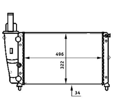 Chladič, chlazení motoru MAHLE CR 346 000P