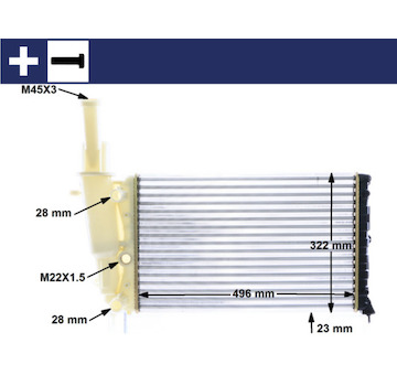 Chladič, chlazení motoru MAHLE CR 346 000S