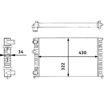 Chladič, chlazení motoru MAHLE CR 364 000S