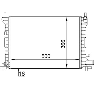 Chladič, chlazení motoru MAHLE CR 375 000S