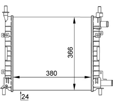 Chladič, chlazení motoru MAHLE CR 382 000S