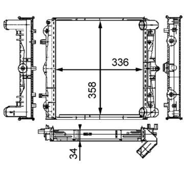 Chladič motora MAHLE CR 383 000S