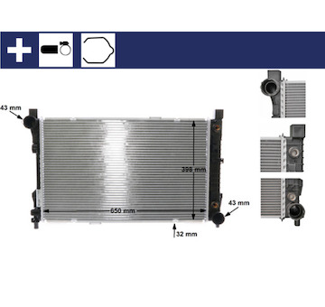 Chladič, chlazení motoru MAHLE CR 387 000S