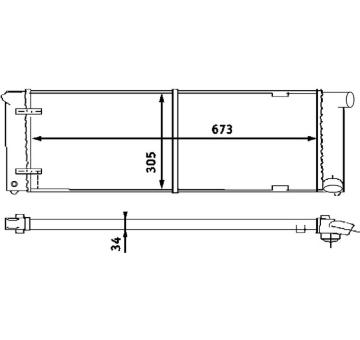 Chladič, chlazení motoru MAHLE CR 407 000S