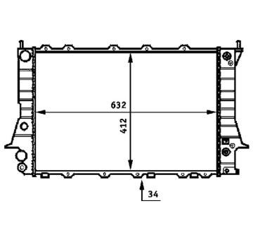 Chladič, chlazení motoru MAHLE CR 413 000S