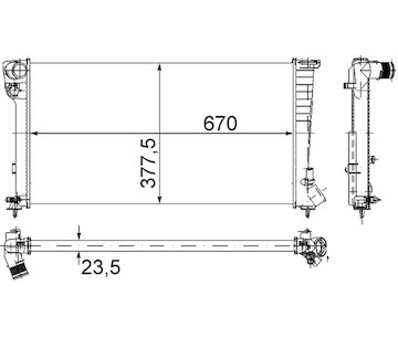 Chladič, chlazení motoru MAHLE CR 433 000S