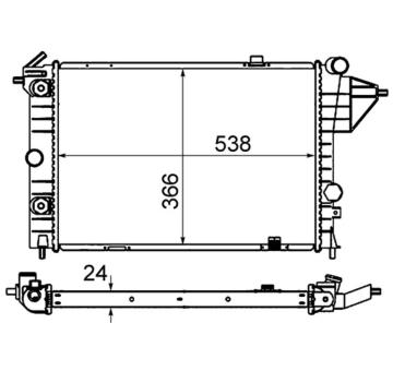 Chladič, chlazení motoru MAHLE CR 439 000S