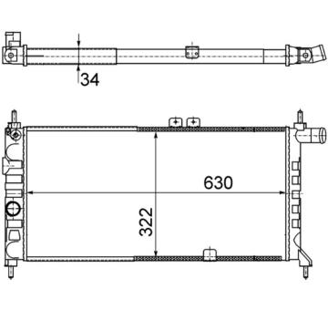 Chladič, chlazení motoru MAHLE CR 441 000S