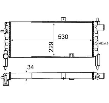 Chladič, chlazení motoru MAHLE CR 442 000S