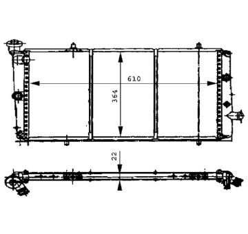 Chladič motora MAHLE CR 444 000S