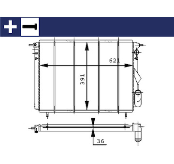 Chladič, chlazení motoru MAHLE CR 452 000S