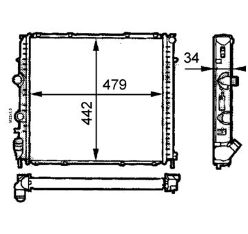 Chladič, chlazení motoru MAHLE CR 465 000S