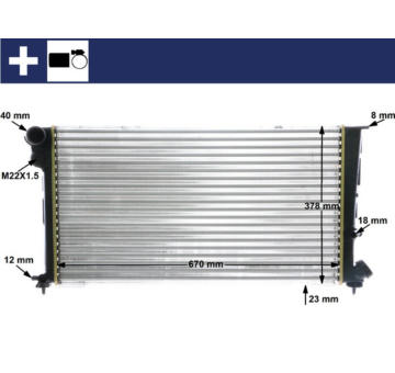 Chladič, chlazení motoru MAHLE CR 475 000S