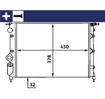 Chladič, chlazení motoru MAHLE CR 476 000S