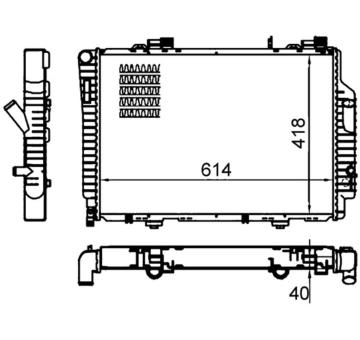 Chladič, chlazení motoru MAHLE CR 485 000S