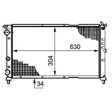 Chladič, chlazení motoru MAHLE CR 489 000S