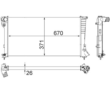 Chladič, chlazení motoru MAHLE CR 504 000S