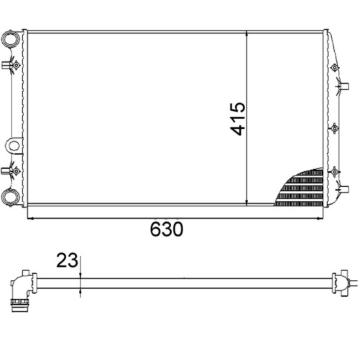 Chladič, chlazení motoru MAHLE CR 505 000S