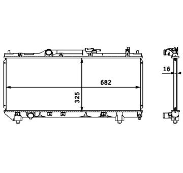 Chladič, chlazení motoru MAHLE CR 543 000S