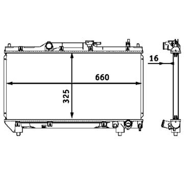 Chladič, chlazení motoru MAHLE CR 544 000S