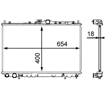 Chladič, chlazení motoru MAHLE CR 549 000S