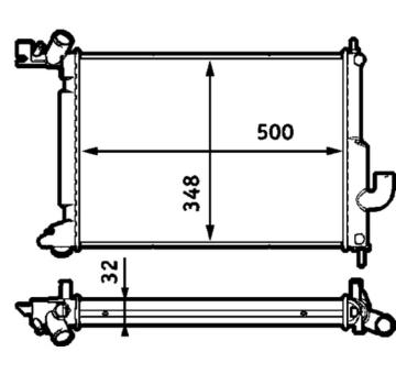 Chladič, chlazení motoru MAHLE CR 563 000S