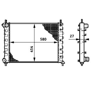 Chladič, chlazení motoru MAHLE CR 588 000S