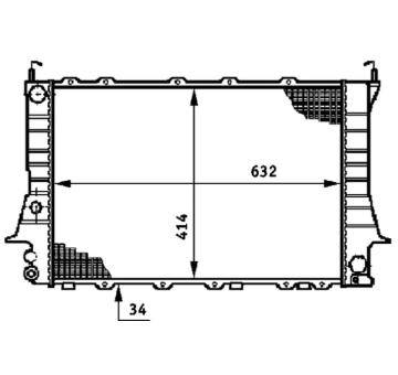 Chladič motora MAHLE CR 591 000S