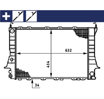 Chladič, chlazení motoru MAHLE CR 591 000S