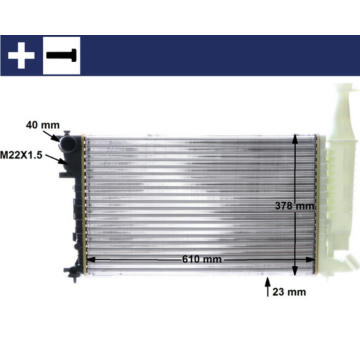 Chladič, chlazení motoru MAHLE CR 595 000S