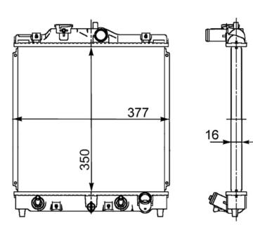 Chladič, chlazení motoru MAHLE CR 611 000S