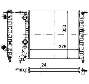 Chladič, chlazení motoru MAHLE CR 615 000P