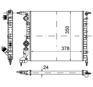 Chladič motora MAHLE CR 615 000S