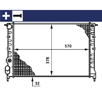 Chladič, chlazení motoru MAHLE CR 638 000S