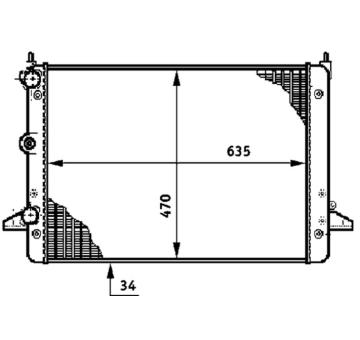Chladič, chlazení motoru MAHLE CR 640 000S
