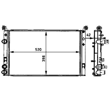 Chladič motora MAHLE CR 645 000S