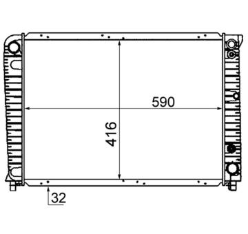 Chladič motora MAHLE CR 654 000S