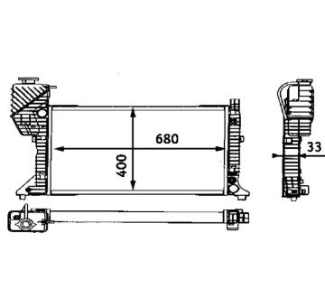 Chladič, chlazení motoru MAHLE CR 667 000S