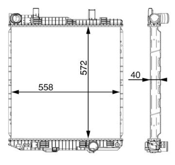 Chladič, chlazení motoru MAHLE CR 674 000S