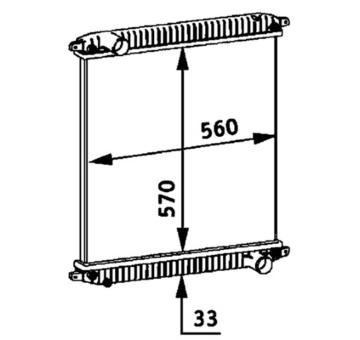 Chladič motora MAHLE CR 703 000P