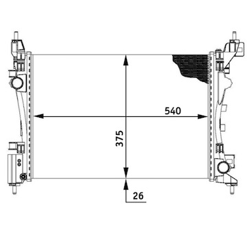 Chladič, chlazení motoru MAHLE CR 773 000P