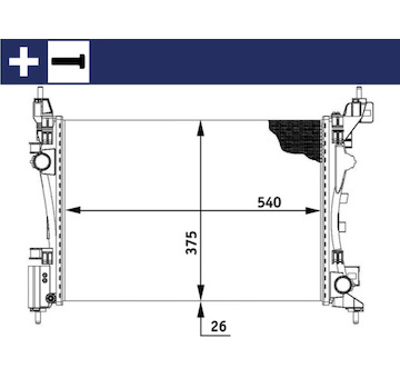 Chladič, chlazení motoru MAHLE CR 773 000S