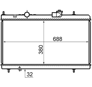 Chladič, chlazení motoru MAHLE CR 800 000S