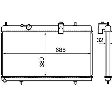 Chladič, chlazení motoru MAHLE CR 801 000S