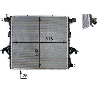 Chladič, chlazení motoru MAHLE CR 81 000S