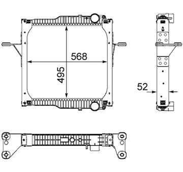 Chladič, chlazení motoru MAHLE CR 820 000P