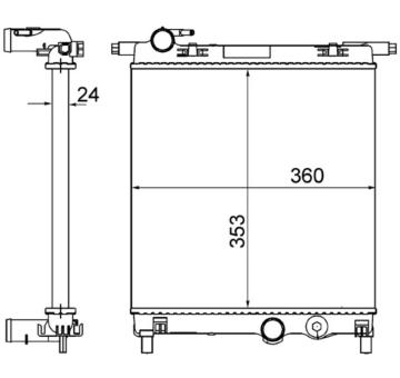 Chladič, chlazení motoru MAHLE CR 831 001S