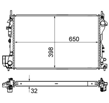 Chladič, chlazení motoru MAHLE CR 834 000S