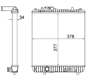 Chladič motora MAHLE CR 837 001S