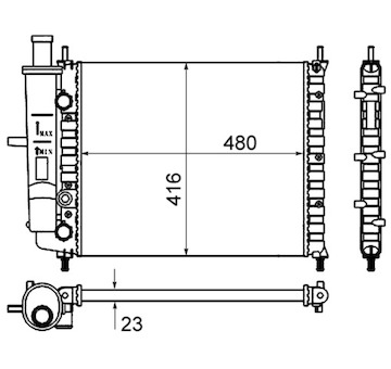 Chladič, chlazení motoru MAHLE CR 838 000S